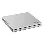 Hitachi-LG GP70 Externes CD/DVD Laufwerk, Portabler Slim Brenner mit Slot-in Design, USB 2.0 (3.0 kompatibel), TV-Anschluss, Windows 10 & Mac OS kompatibel, Silber