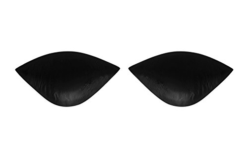 Sodacoda Silikon BH Einlagen 180g/Paar - Weiche Sichel Form Push-Up Brust-Einlagen für BH, Badeanzug und Bikini - Schwarz