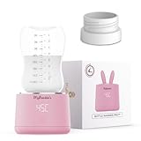MyBambini's Tragbarer Babyflaschenwärmer, Reiseflaschenwärmer für Babymilch, tragbare Wärmer mit USB, Geschenk für Babyparty, kompatibel mit MAM, Nanobebe (Weithals), NIP, Lansinoh (Pink)