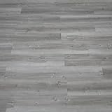 Vinylboden Selbstklebend PVC Bodenbelag Selbstklebend Fliesen Vinyl Holzoptik Bodenaufkleber Wasserdicht Verschleißfest für Küche Wohnzimmer Badezimmer Grau Holz 15X90cm 10pcs