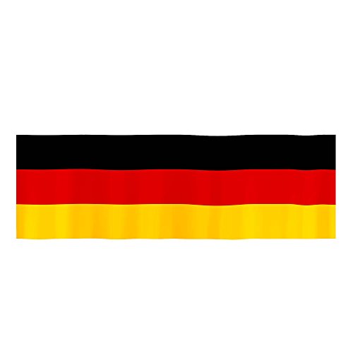 Piersando XXL Deutschland Balkonfahne 300cm x 90cm Fahne Fussball EM & WM Länderflagge Fanartikel Land Flagge Schwarz Rot Gold