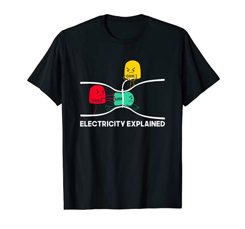 Electricity Explained T Shirt I funny Physik Nerd Geschenk