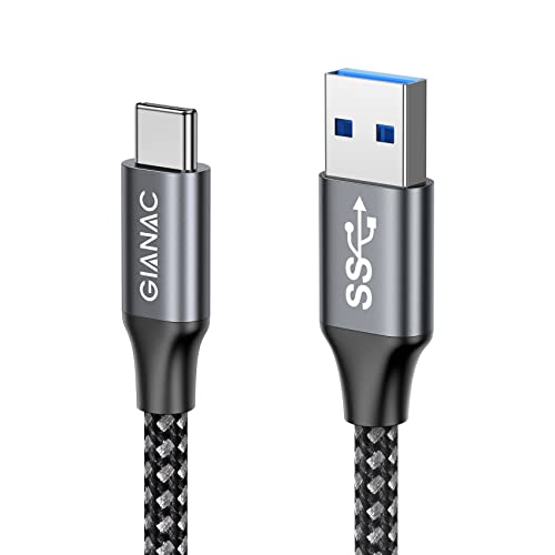 USB C Kabel,GIANAC Ladekabel USB C Schnellladung 2M,Schnelle Aufladen und Datenübertragung USB C Ladekabel 3.0 und QC 3.0 für Samsung Galaxy S20/S10/S9/S8, Huawei P30/P20, Xiaomi,OnePlus, Matebook