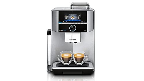 Siemens EQ.9 Plus Connect s500 TI9553X1RW Kaffeevollautomat mit Touchscreen - für zwei Tassen gleichzeitig - Barista-Modus - Farbe: Edelstahl (Displaysprache nicht auf Deutsch)