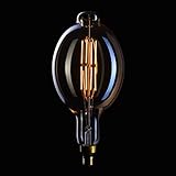 CROWN LED RIESEN 37cm Edison Glühbirne E27 Fassung, Dimmbar, 6W, 2700K, Warmweiß, 230V, EL12, Antike Filament Beleuchtung im Retro Vintage Look