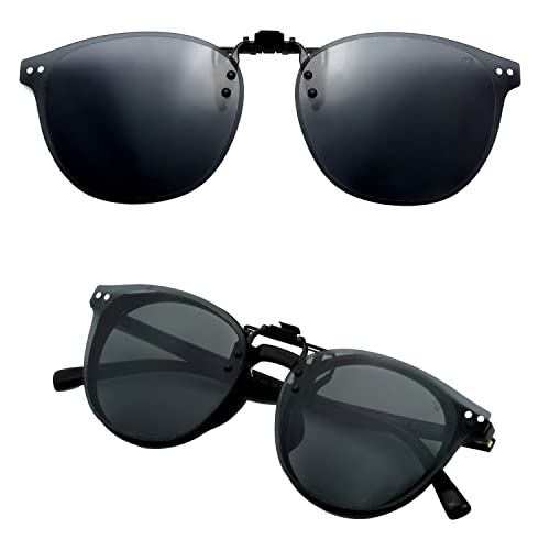 CREYESTAL Polarisiert Clip auf Sonnenbrillen, Sonnenbrille Aufsatz, Anhebbar und Ultraleicht , Herren, Damen 100% UV400, CE Zertifiziert