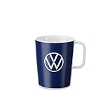Volkswagen 000069601BR Tasse Becher Kaffeetasse Logo Porzellan blau, mit VW Logo