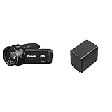 Panasonic HC-VX11EG-K 4K Camcorder (Leica Dicomar Objektiv) & VW-VBT380E-K Li-Ion Camcorder Akku (geeignet für VXF999, VX989, W580, V380, V270, WX979, VX878, V777, W570, V270, V160, V180, 3800 mAh)