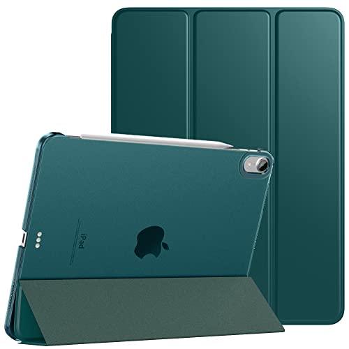 TiMOVO Hülle Kompatibel mit iPad Air 5. / 4. Generation(2022/2020) 10,9' Tablet, Schlank Magnet Schutzhülle mit Transparenter Rückseite, Auto Schlaf/Wach Case - Blaugrün