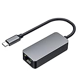 2,5G USB C Netzwerkadapter - 2500/1000/100/10 Mbps RJ45 LAN Gigabit Ethernet Adapter aus Aluminium für Mac OS, Windows, Linux