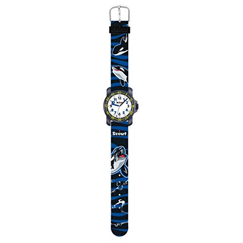 Scout Jungen Analog Quarz Uhr mit Textil Armband 376.009