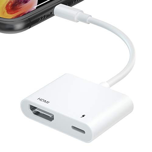 HDMI Adapter für Phone/Pad zu TV, 1080P Lighting HDMI Digital AV Adapter Video & Audio Sync Screen Konverter, Plug and Play