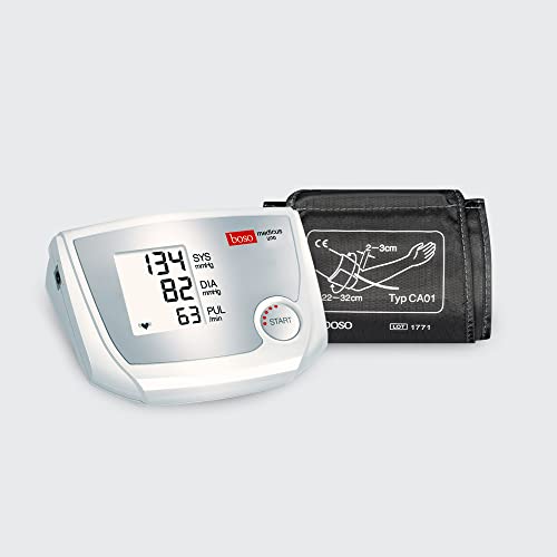 boso medicus uno – Oberarm-Blutdruckmessgerät mit Einknopfbedienung, großem Display und Arrhythmie-Erkennung – Inkl. Manschette (22-32cm)