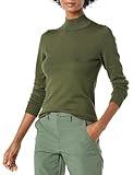 Amazon Essentials Damen Leichter Pullover mit Stehkragen (in Übergröße erhältlich), Olivgrün, XL