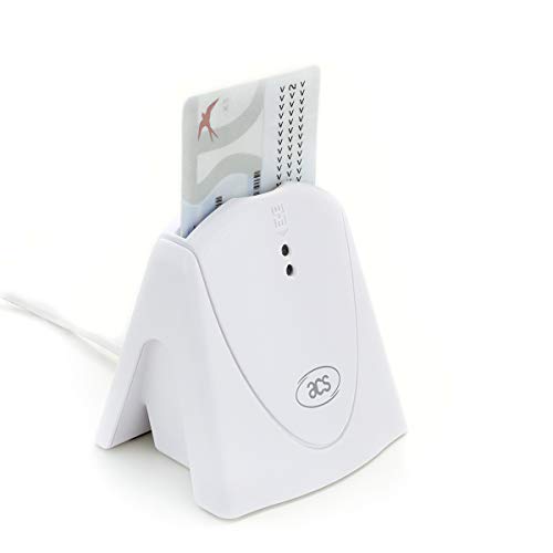 ACS ACR39U-H1 Chipkartenleser Kartenleser Fahrerkarte Smart Card Reader USB eID, Weiß