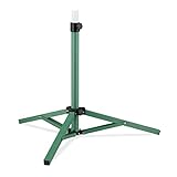 Relaxdays Sonnenschirmständer, klappbar, für Schirmstangen von 25-32mm, stabiles Halterohr, Garten und Camping, grün