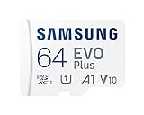 Samsung Evo Plus Speicherkarte, 64 GB microSD SDXC U1 Class 10 A1, 130 MB/s, Adapter 2021