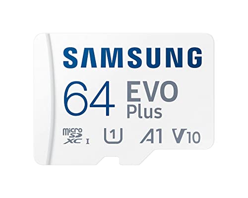 Samsung Evo Plus Speicherkarte, 64 GB microSD SDXC U1 Class 10 A1, 130 MB/s, Adapter 2021