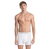 Calvin Klein Herren - 3er-Pack mittlere Taille Hüft-Shorts - Cotton Stretch, Mehrfarbig (Weiß-100), XL