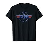 Top Gun Klassisches Sterne Kreis Logo T-Shirt
