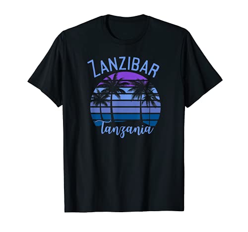 Sansibar Tansania Afrika Sonnenuntergang Palm Beach Life T-Shirt