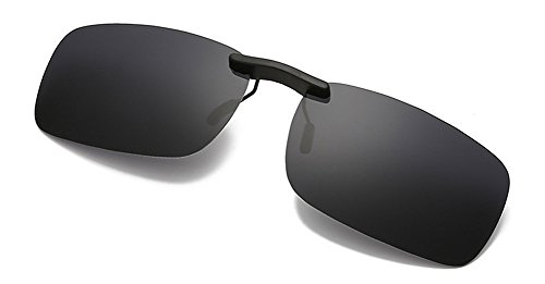 DAUCO polarisierte Sonnenbrille für Brillenträger Überzieh-Sonnenbrille mit Brillen-Etui für Herren und Damen Sonnenbrillen-Clip