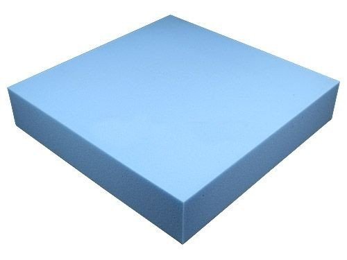 Heiro Schaumstoffplatte Blau 50x50cm Schaumstoff Kissen Schaumstoffpolster - extra formstabil - 10cm dick