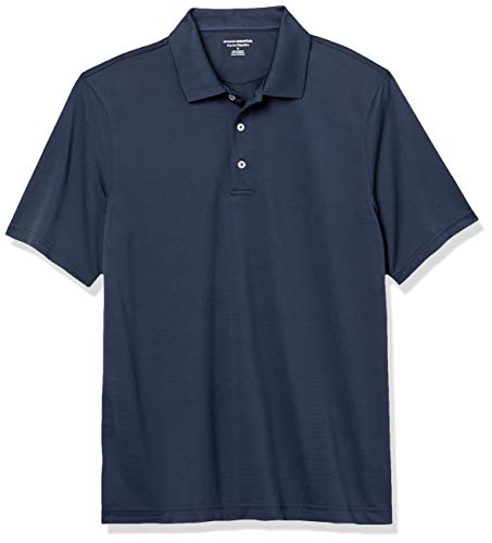 Amazon Essentials Herren Golf-Polo-Shirt, Schnell Trocknend, Normale Passform, Dunkles Marineblau, XXL