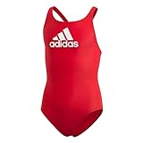 adidas Mädchen YA BOS Suit Swimsuit, Scarlet/White, 7-8Y