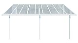 Palram Hochwertige Aluminium Terrassenüberdachung, Terrassendach Sierra 299x555 cm (TxB) - weiß inkl. Befestigung und Regenrinne