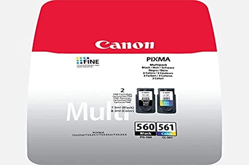 Canon Tintenpatrone PG-560/CL-561 BK/C/M/Y Multipack - Original für Tintenstrahldrucker