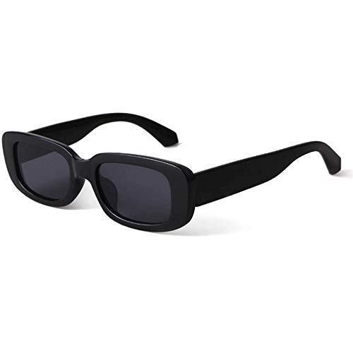 foreverH Polarisierte Sportsonnenbrille für Herren und Damen Rechteckiges Fahren Radfahren Sonnenbrille UV-Schutz, Polarisierte Sonnenbrille UV400 Retro Vintage Brille für Herren und Damen