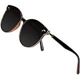 Arjien Retro Polarisierte Sonnenbrille Damen Herren, UV400 Schutz Vintage Runde Sonnenbrille für Frauen Männer, Ultraleicht TR90 Rahmen