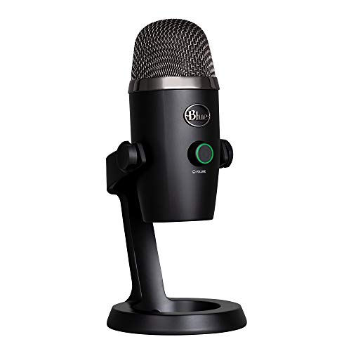 Blue Microphones Yeti Nano Premium USB-Kondensatormikrofon, Mit Blue VO!CE Vocal Effekten, Kompakte Maße, Latenzfrei, Für Gaming, Streaming und Podcasting auf PC und Mac - Schwarz