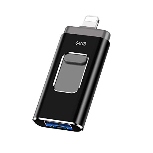 Foraer USB Stick 64GB Speicherstick für Phone/PC/Android-Passwort/Touch ID Tragbarer USB-Stick Speichererweiterung Handy 3-in-1-Thumb-Laufwerk 3.0 (64gb)