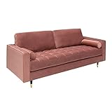 Invicta Interior Elegantes Design 3er Sofa Cozy Velvet 220cm Altrosa Samt Federkern Couch Sofagarnitur
