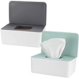 MMDBD 2 Stück Feuchttücher Boxen, Toilettenpapier Box, Taschentuchspender, Serviettenbox mit Deckel, Taschentuchhalter, Feuchttuchbox Aufbewahrungsbox für Zuhause, Büro