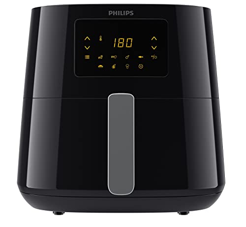 Philips Airfryer 3000 Serie XL, 6.2L (1.2Kg), 14-in-1 Airfryer, 90% Weniger Fett Mit Rapid Air Technologie, Digital, Rezepte-App (HD9270/90)