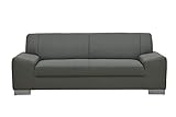 DOMO. Collection Sofa Alisson, 3er Couch, 3-Sitzer, 3er Garnitur, 199x83x75 cm, Polstergarnitur in grau
