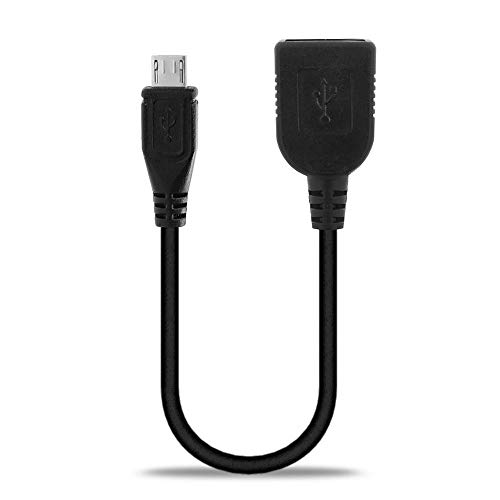 subtel® USB OTG Kabel für Samsung Galaxy Tab A/E/S / S2 / Tab 3/4 Tablet On The Go Adapter Micro USB Stecker auf USB A Buchse, Host Anschluss Adapterkabel PVC schwarz