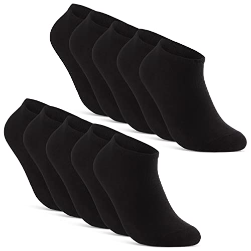 10 | 20 | 30 Paar Sneaker Socken Herren Damen Schwarz Weiß Grau Baumwolle 16900 (10x Schwarz 39-42)