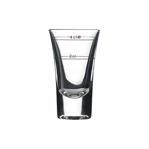 Bormioli Rocco 169249 Dublino Schnapsglas, Shotglas, Stamper, 57ml, mit Füllstrich bei 2cl + 4cl, Glas, transparent, 6 Stück