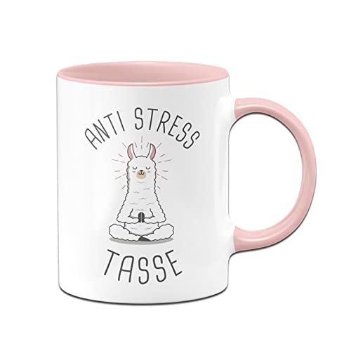 Tassenbrennerei Orignal Lama Tasse mit Spruch Anti Stress Tasse - Kaffeetasse lustig als Geschenk für Kollegen oder Kollegin (Rosa)