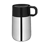 WMF Impulse Travel Mug, Thermobecher Edelstahl 0,3l, Automatikverschluss, 360°-Trinköffnung, hält Getränke 6h warm/ 12h kalt, poliert