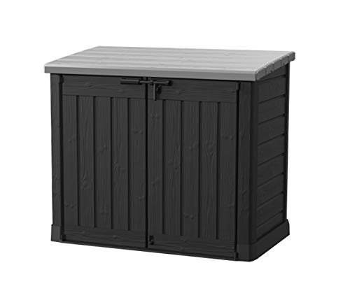 Koll Living Gartenbox Mülltonnenbox Gerätebox Schuppen für 2X 240 Liter Mülltonnen - 100% schimmelfrei durch Belüftung - Modell 2021