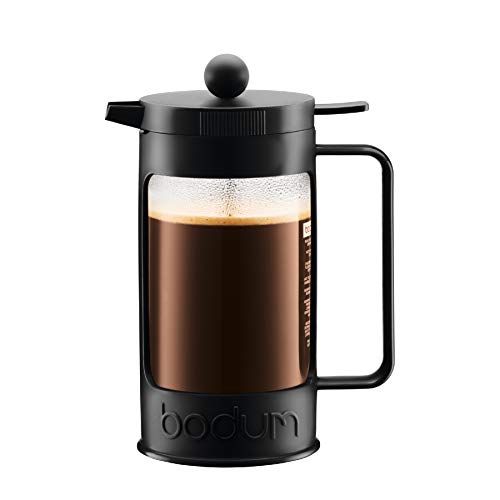 Bodum BEAN Kaffeebereiter für 8 Tassen (Press Filter System, Isoliert, Auslaufschutz, 1,0 liters) schwarz