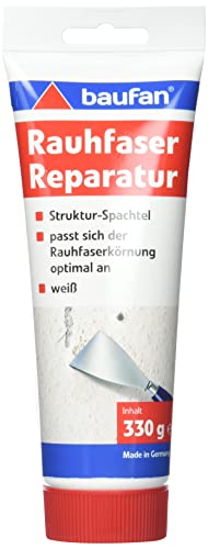 Baufan Rauhfaser Reparatur Strukturspachtel, für Dübellöcher und Risse, 330g