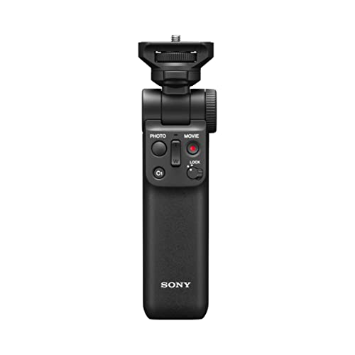 Sony GP-VPT2BT Bluetooth Handgriff (für Selfies und Vlogging, auch als Tripod nutzbar, kompatibel mit A9M2, A9, A7RM4, A7RM3, A7M3, A6600, A6400, A6100, RX100M7, RX0M2, ZV-1) schwarz