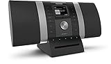 TechniSat MULTYRADIO 4.0 - Internetradio (WLAN Radio, DAB+, UKW, Spotify, Bluetooth, CD-Player, USB, Farbdisplay, Musikstreaming, 2 x 10 Watt Stereo Lautsprecher) schwarz/silber