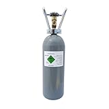 ich-zapfe.de CO2 Flasche 2kg - Gefüllt mit Lebensmittel Kohlensäure - Mehrweg-Vorrats-Flasche mit E290-Kohlensäure - Kohlensäureflasche für Zapfanlage - Gasflasche 2kg
